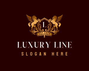 Luxury Stallion Shield logo design