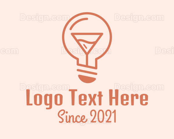 Martini Light Bulb Logo