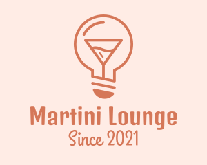 Martini Light Bulb logo design