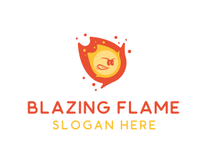 Fire Meteor Cartoon logo design