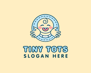 Baby Hug Cartoon logo design