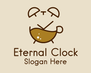 Coffee Alarm Clock Time logo design