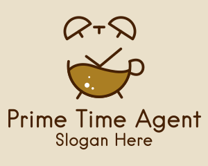 Coffee Alarm Clock Time logo design