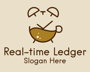 Coffee Alarm Clock Time logo design