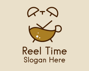 Coffee Alarm Clock Time logo design