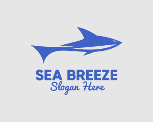 Blue Sea Shark logo design