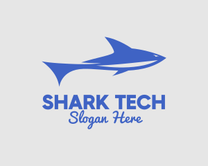 Blue Sea Shark logo design