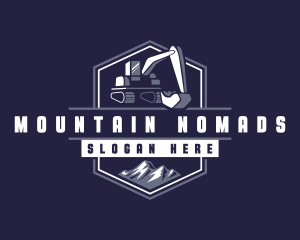 Mountain Excavator Quarry logo design