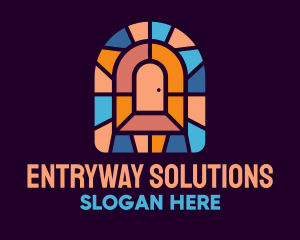 Door Entrance Stained Glass logo