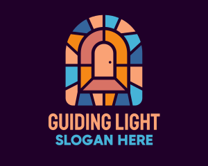 Door Entrance Stained Glass logo design