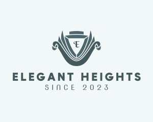 Elegant Hotel Shield logo design