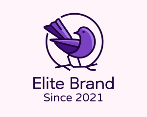 Perched Purple Sparrow  logo