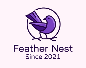 Perched Purple Sparrow  logo