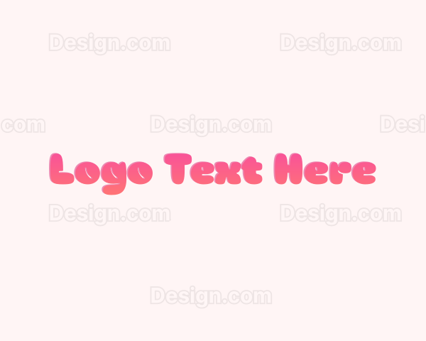 Gradient Pink Text Logo