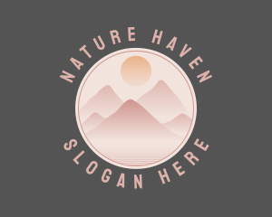 Natural Mountain Scenery logo design