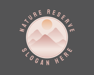 Natural Mountain Scenery logo design