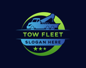 Tow Truck Transport logo design