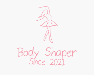 Pink Ballet Dancer logo design