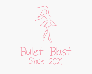 Pink Ballet Dancer logo design