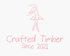 Pink Ballet Dancer logo design