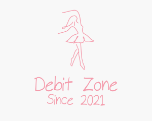 Pink Ballet Dancer logo design