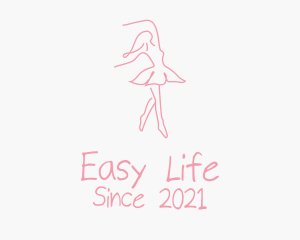 Pink Ballet Dancer logo design