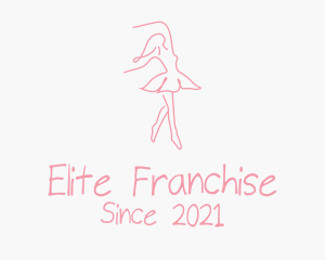 Pink Ballet Dancer logo design