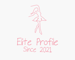 Pink Ballet Dancer logo design