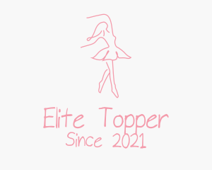 Pink Ballet Dancer logo design