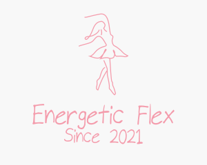 Pink Ballet Dancer logo design