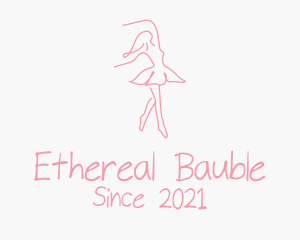 Pink Ballet Dancer logo design