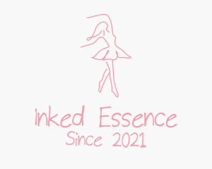 Pink Ballet Dancer logo design