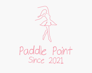 Pink Ballet Dancer logo design