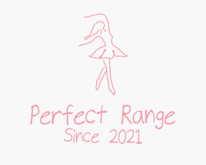 Pink Ballet Dancer logo design