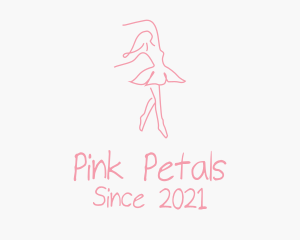 Pink Ballet Dancer logo design