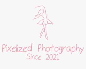 Pink Ballet Dancer logo design