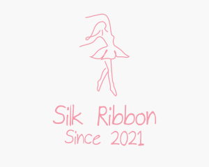 Pink Ballet Dancer logo design