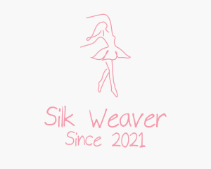 Pink Ballet Dancer logo design