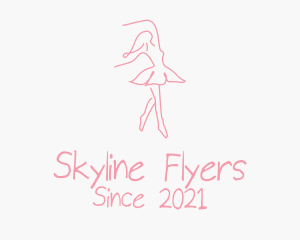 Pink Ballet Dancer logo design