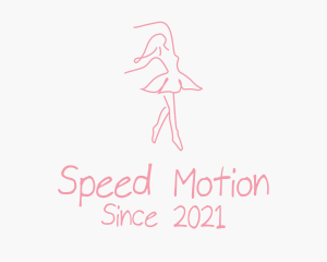 Pink Ballet Dancer logo design