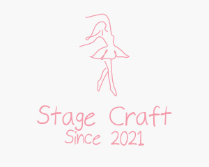 Pink Ballet Dancer logo