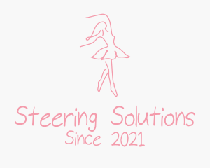 Pink Ballet Dancer logo design