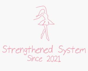 Pink Ballet Dancer logo design