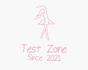 Pink Ballet Dancer logo design