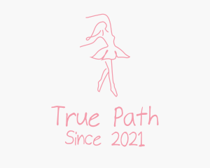 Pink Ballet Dancer logo design