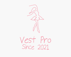 Pink Ballet Dancer logo design