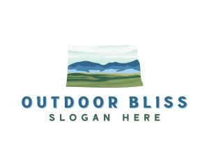 North Dakota Outdoor Landscape logo design