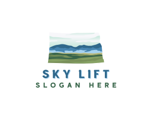 North Dakota Outdoor Landscape logo design