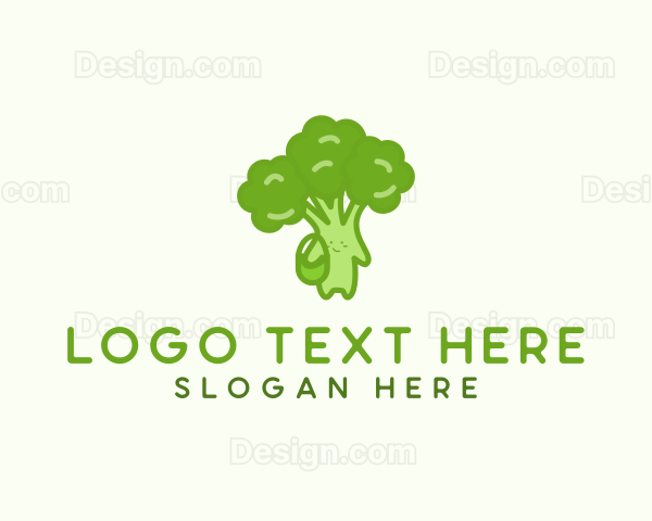 Broccoli Fresh Vegetable Vegetarian Logo