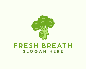 Broccoli Fresh Vegetable Vegetarian logo design